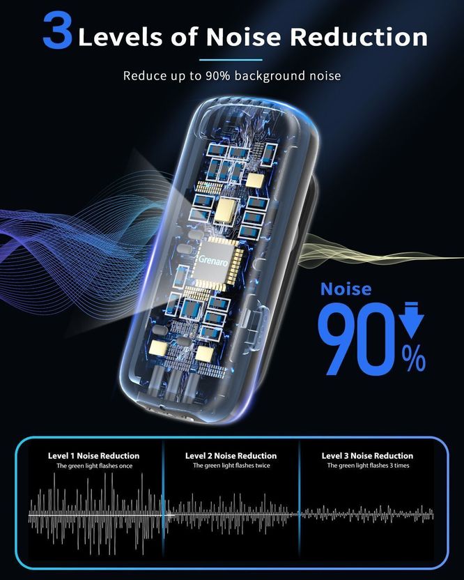 Grenaro J13 Wireless Mic with Charging Case - Image 2