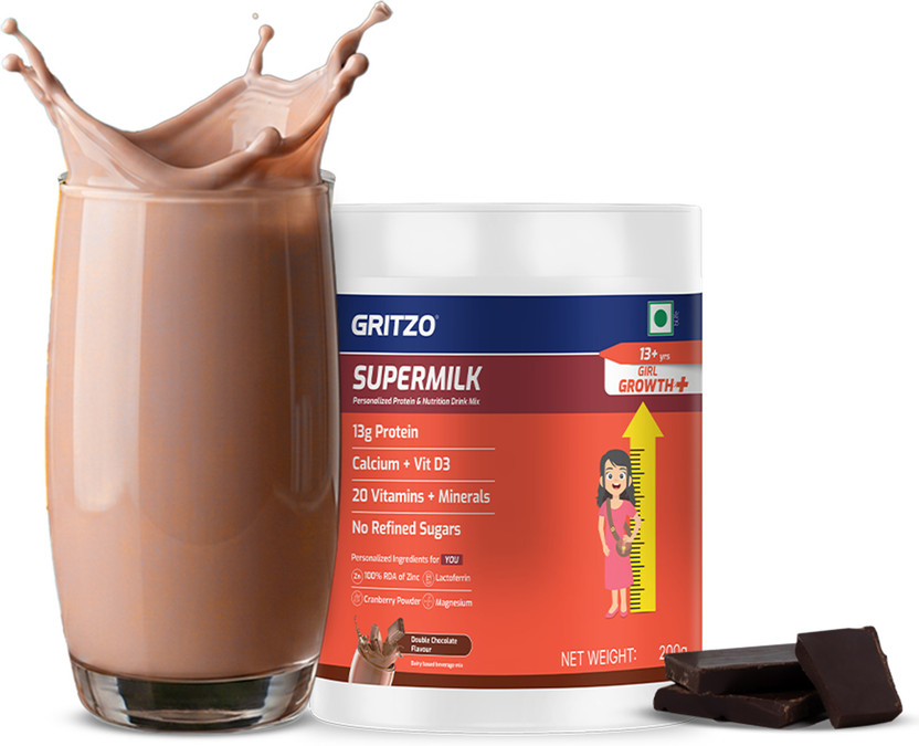 Gritzo SuperMilk Growth+ (13+y Girls), 13g Protein Powder