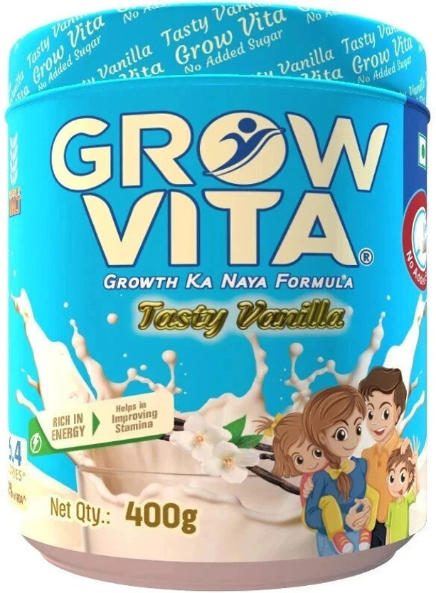 Grow Vita Growth ka Naya Formula Nutrition Malt-Based Milk Drink