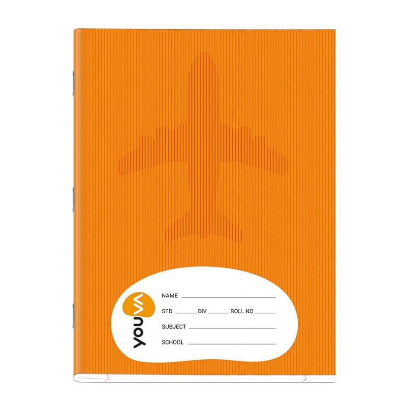 Youva Brown Soft Bound Note Book-Jumbo Size 18cm x 24cm-Single Line-120 Pages Regular Notebook Single 120 Pages