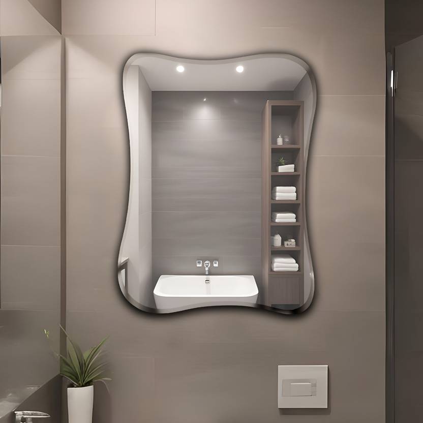 Germa Sanitarywares Amoeba Shape Designer Wall Mounted Frameless Mirror