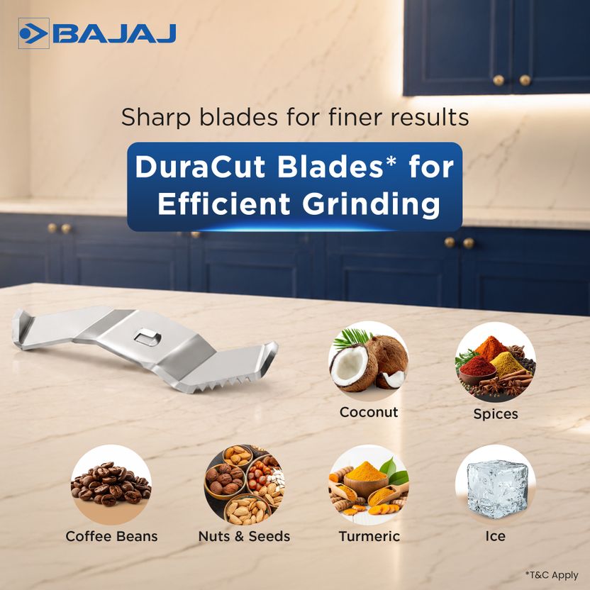BAJAJ Military 1000 W Mixer Grinder (Evoque 4 Jar 1000W Jet Black...more - Image 8
