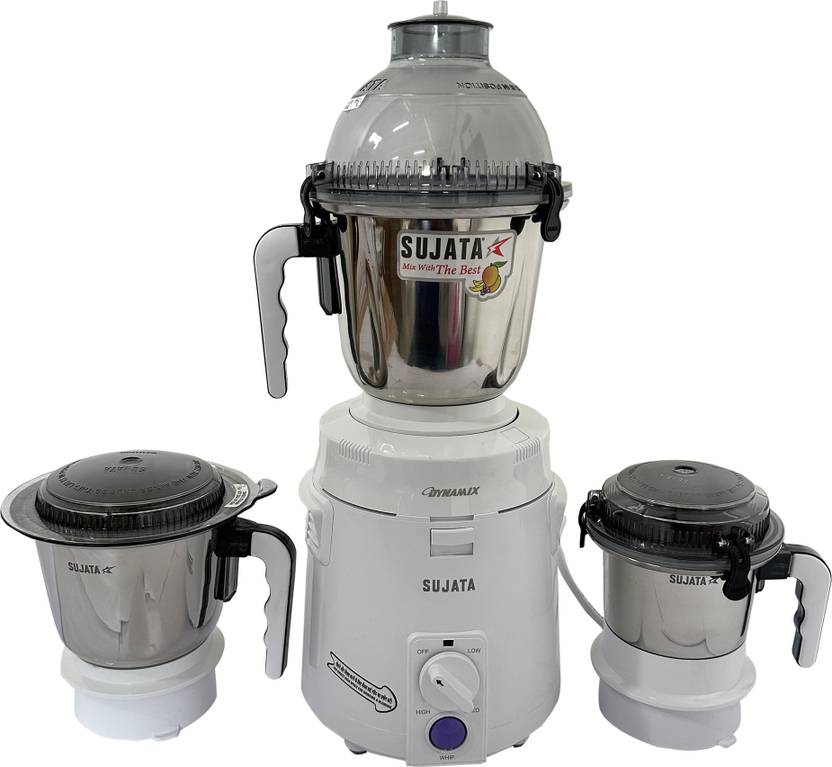 SUJATA by SUJATA dynamix 900 W Mixer Grinder (3 Jars, White) Price in