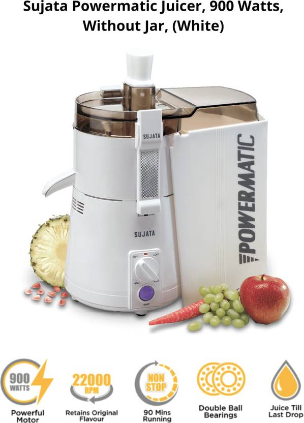 SUJATA 'S Powermatic ,Without Jar 900 Juicer Mixer Grinder (White