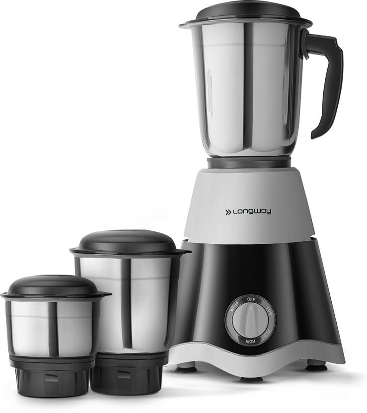 Longway Super Dlx 700 Mixer Grinder (3 Jars, Black, Gray) Price in