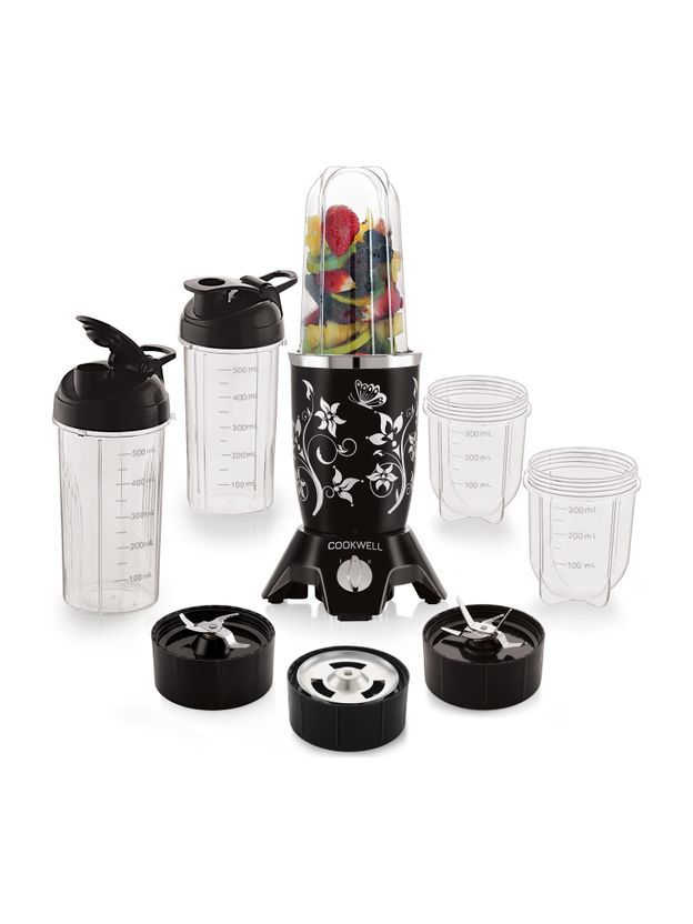 cookwell Bullet 600 W Juicer Mixer Grinder (Push + Knob | 5 Jars ...more - Image 7
