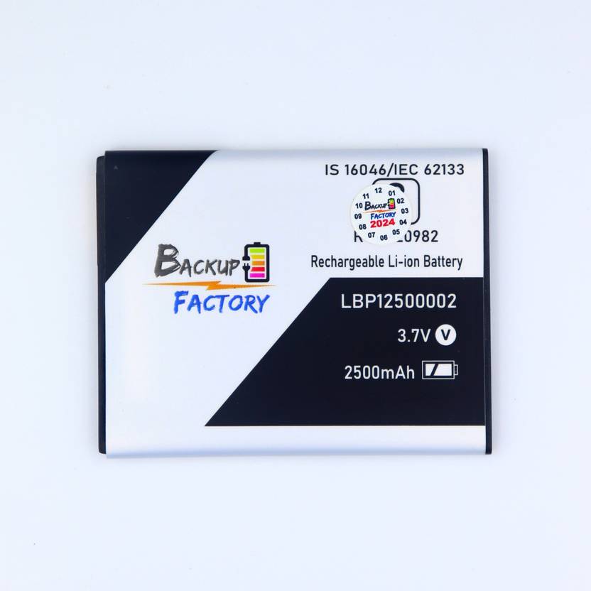 Backup Factory Mobile Battery For  Lava LBP12500002 ( Not For Lava X41 Plus Model )