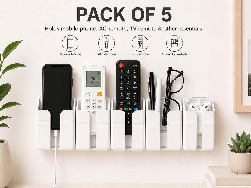 Expro Pack of 5 Multi Purpose Wall Holder for Remote