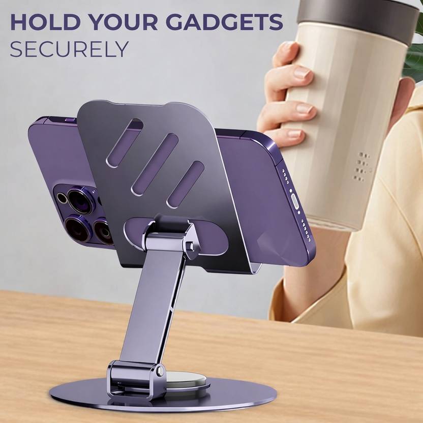 CAPLIC Adjustable Aluminum Mobile & Tablet Stand with Anti-Slip for Desk Office Home Mobile Holder