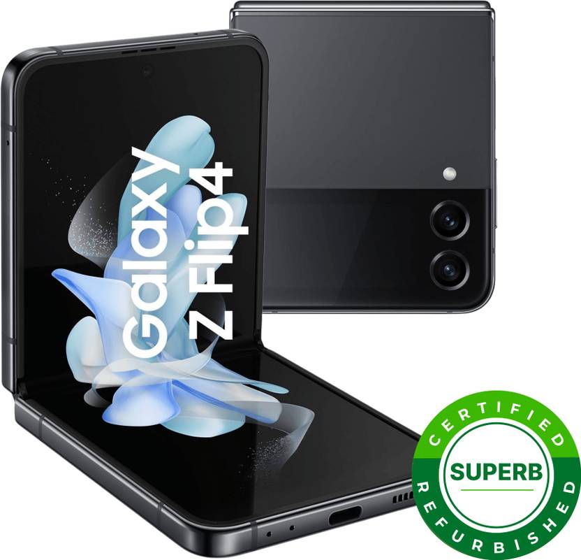 Samsung Galaxy Z Flip4 128GB Reconditionné - Téléphone Pliable - Capacité Batterie ≥80% - Garantie Amazon Renewed 1 An
