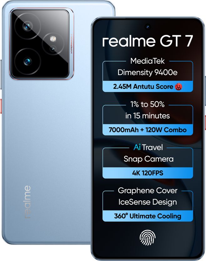 realme GT 7 256GB 12GB RAM Icesense Blue - Image 1