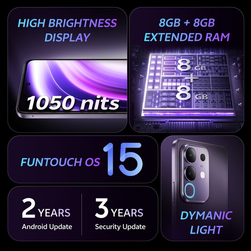 vivo T4x 5G 128GB 8GB RAM Pronto Purple - Image 10