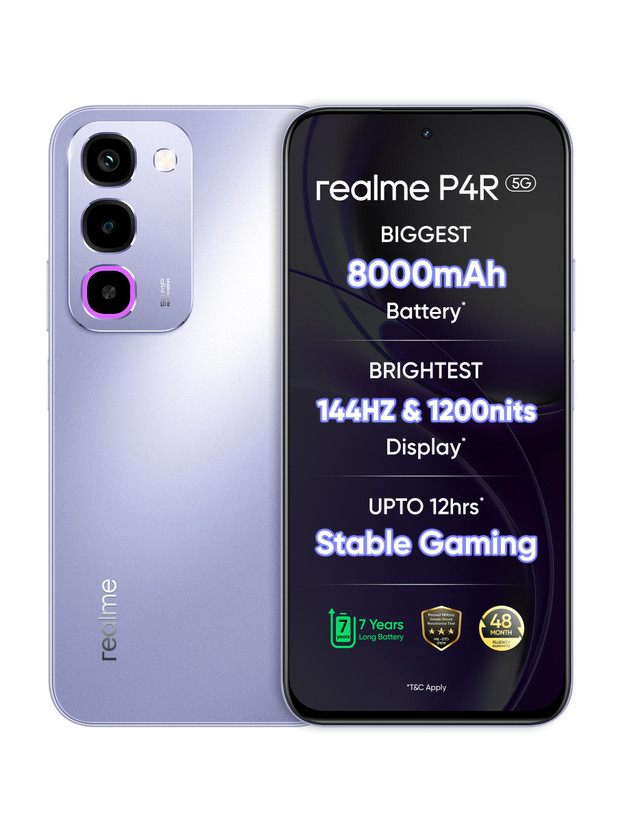 Realme P4r 5g (4gb 128gb) 19 999with Icici Ax