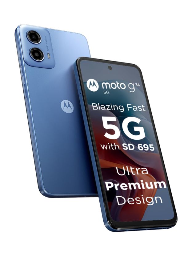 Motorola G34 5G 128GB 4GB RAM Ice Blue - Image 1
