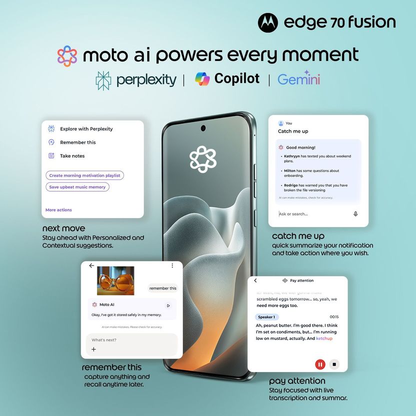 Motorola Edge 70 Fusion Snapdragon 128GB Blue Surf - Image 9