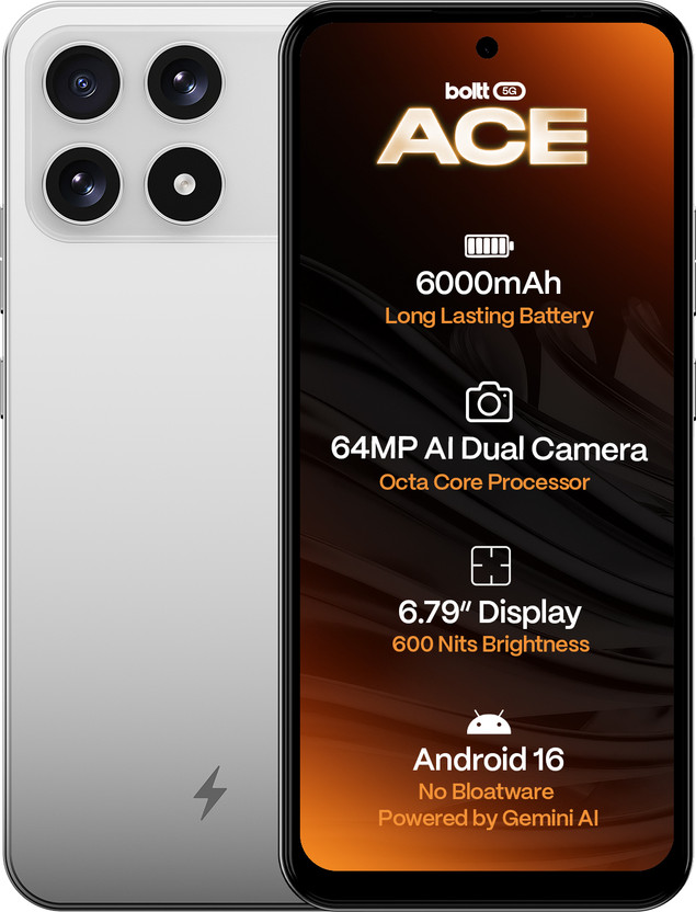 boltt ACE 5G (Arctic White, 64 GB)