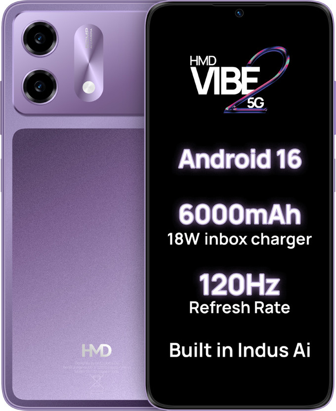 HMD Vibe2 5G (Cosmic Lavender, 128 GB)
