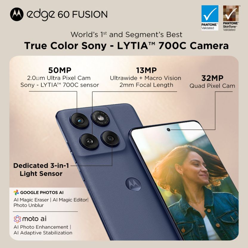 Motorola Edge 60 Fusion 5G (256GB, 12GB RAM, Slipstream) - Image 6