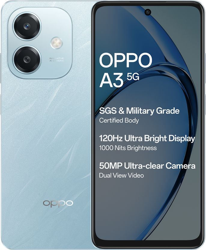 OPPO A3 5G 128GB 6GB RAM Ocean Blue - Image 1