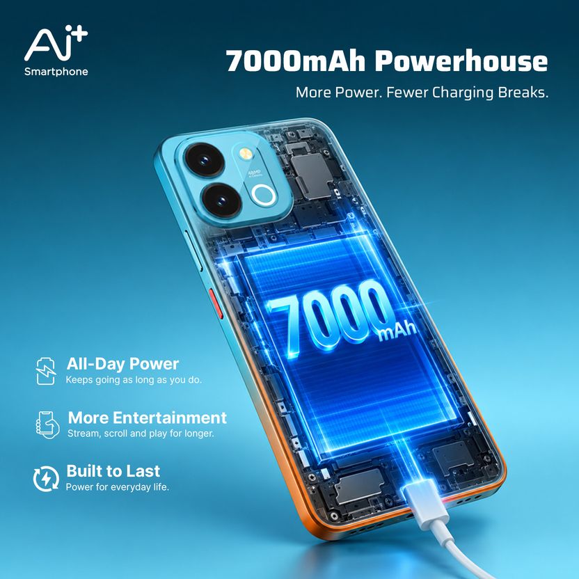 Ai+ Nova 2 Power 5G (Blue Fusion, 128 GB) (8 GB RAM) - Image 3