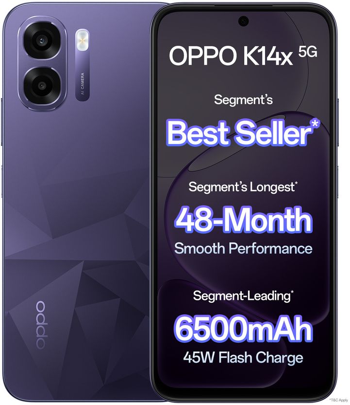 OPPO K14x 5G 64GB 4GB RAM Prism Violet - Image 1