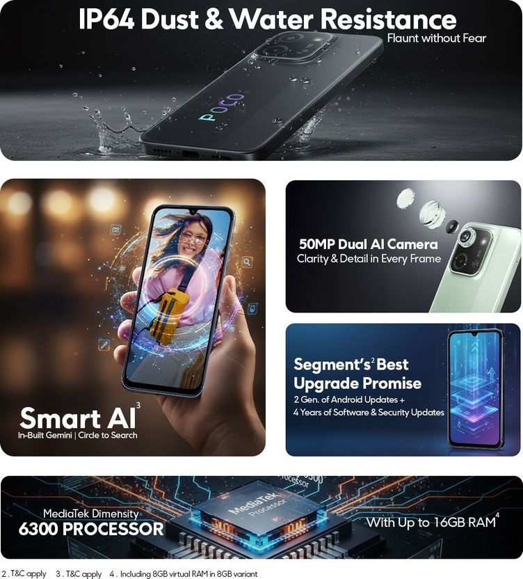 POCO C85 5G 128GB 4GB RAM - Image 3