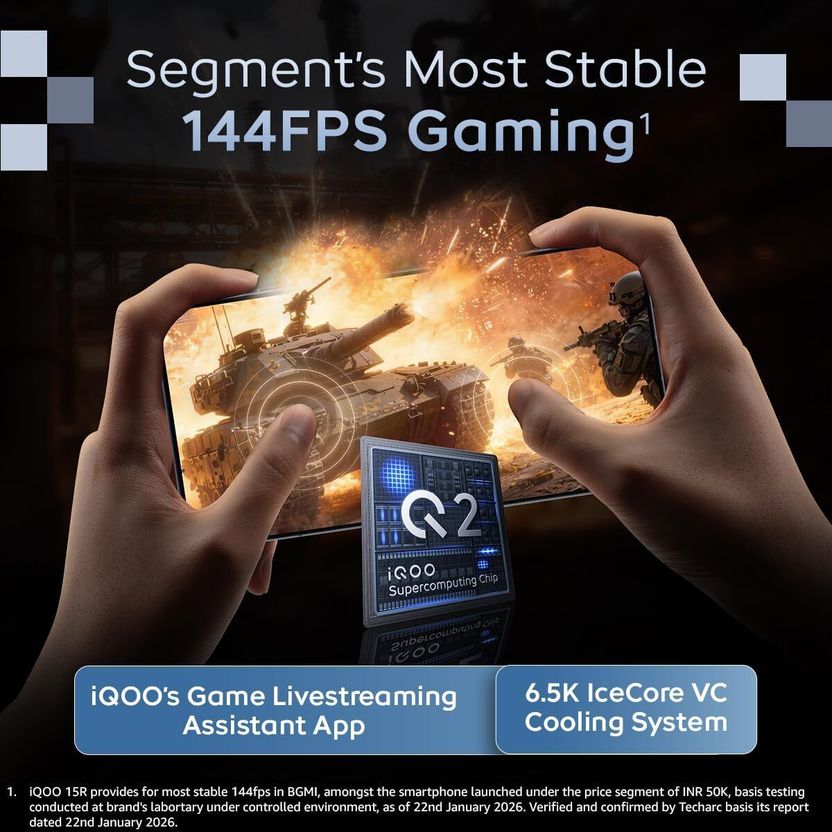 IQOO 15R 5G 256GB 8GB RAM Silver - Image 4