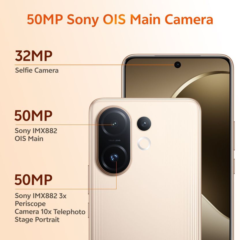vivo T4 Pro 5G (256 GB, 8 GB RAM, Blaze Gold) - Image 3