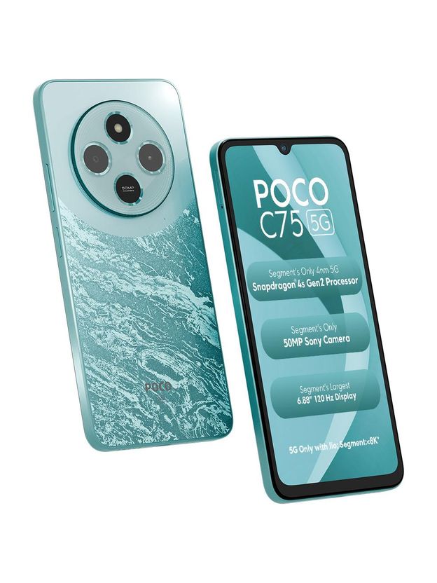POCO C75 5G (Aqua Bliss, 64 GB, 4 GB RAM) - Image 1