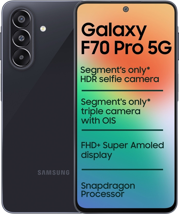 Samsung Galaxy F70 Pro 5G (Alpha Black, 128 GB)