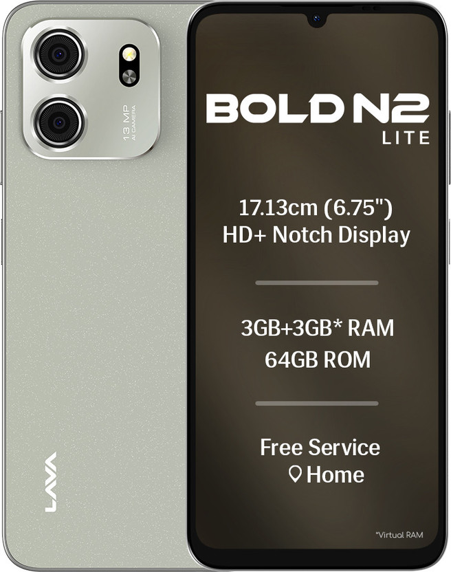 LAVA Bold N2 Lite (Kolar Gold, 64 GB)