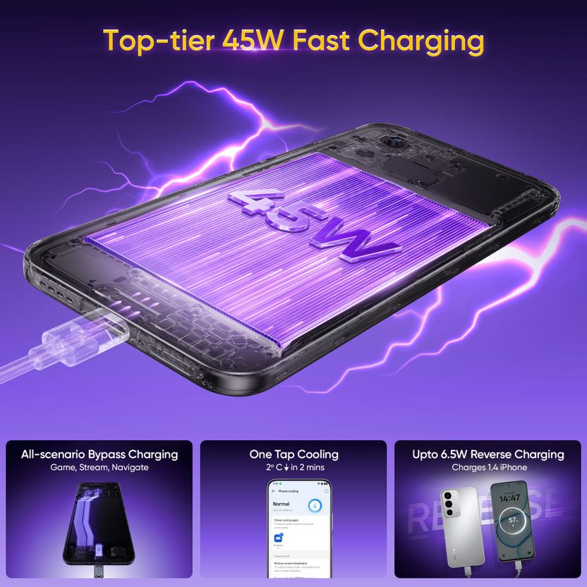 realme P4R 5G 128GB 4GB RAM Silver - Image 4