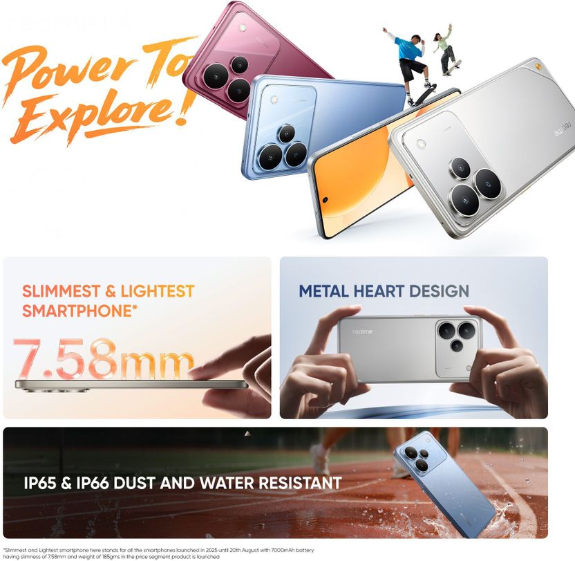 realme P4 5G 128GB 6GB RAM Steel Grey - Image 4