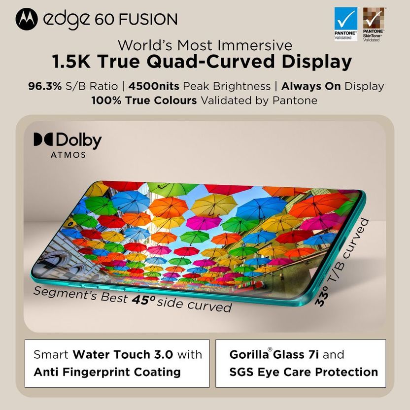 Motorola Edge 60 Fusion 5G 256GB 8GB RAM Amazonite - Image 5