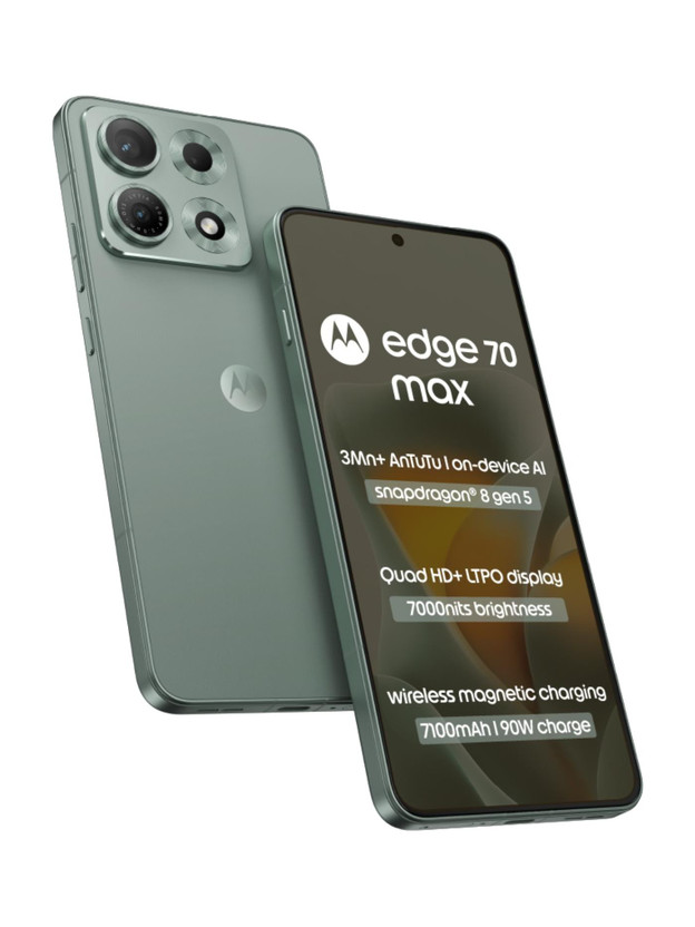 Click to enlarge MOTOROLA Edge 70 Max (PANTONE Aqua Gray, 256 GB) (8 GB RAM)