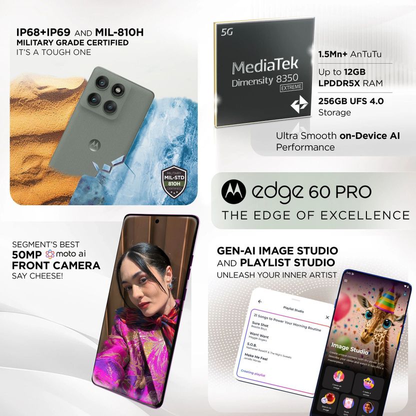 Motorola Edge 60 Pro 256GB 8GB RAM Pantone Shadow - Image 6