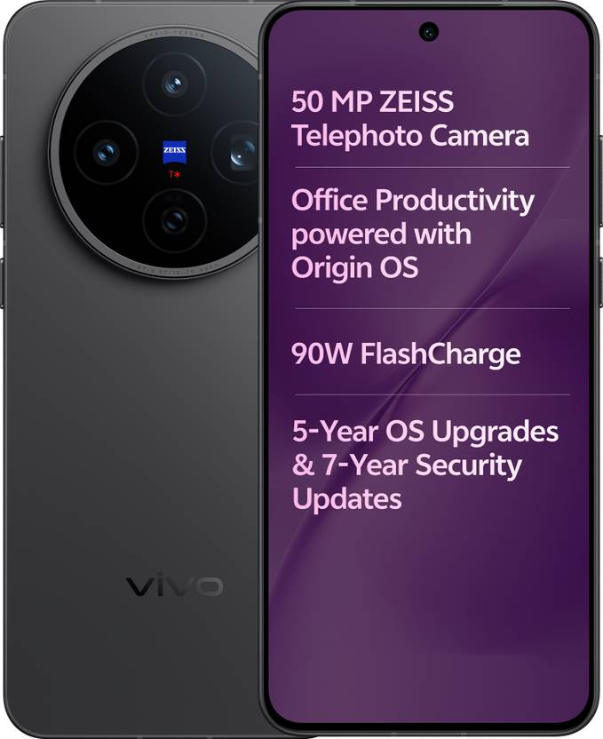 vivo X200T (Black, 256 GB) (12 GB RAM) Dimensity 9400+ ESIM Global