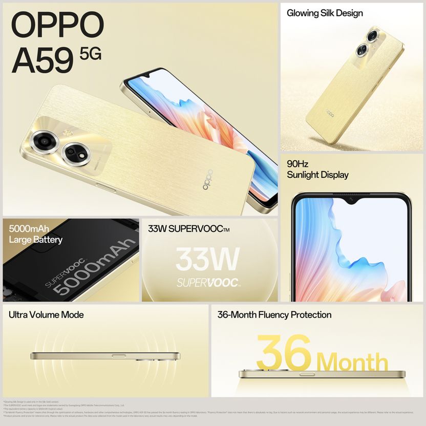 OPPO A59 5G 128GB 6GB RAM Black - Image 4
