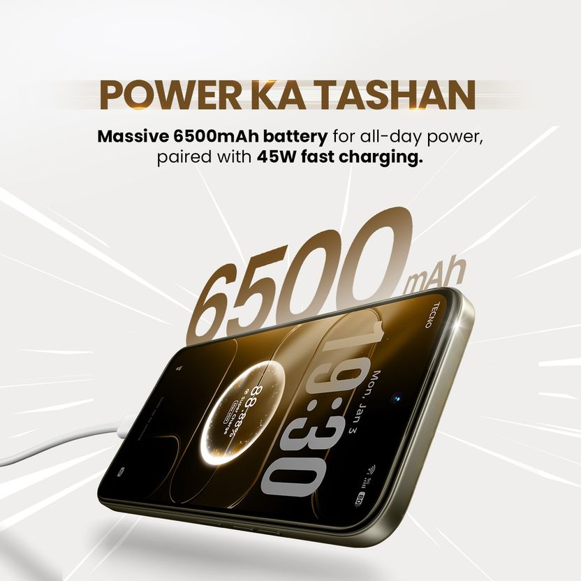 Tecno Spark 50 5G 128GB 4GB RAM Champagne Gold - Image 3