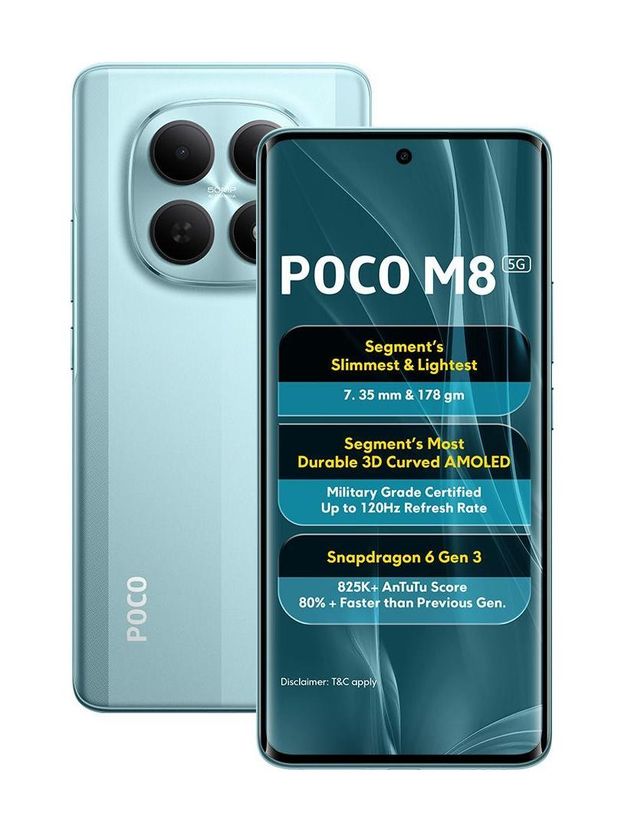 POCO M8 128GB 6GB RAM Glacial Blue - Image 1