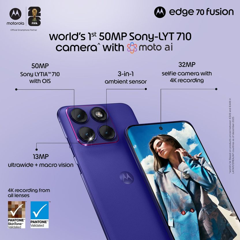 Motorola Edge 70 Fusion 128GB Blue - Image 4