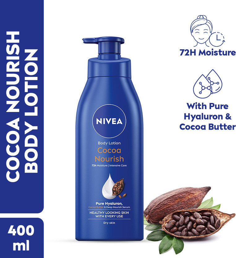 NIVEA Cocoa Nourish, Moisturizer Body Lotion, Coconut Oil