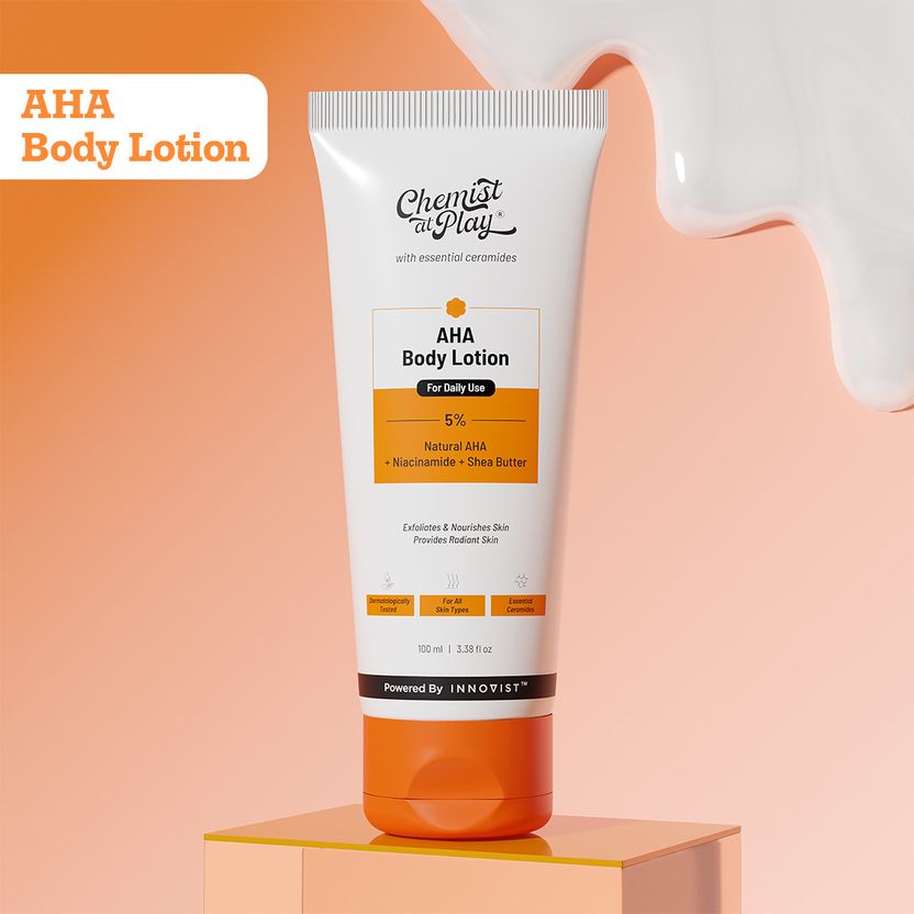 Chemist at Play AHA Body Lotion with Niacinamide, Shea Butter - Image 7