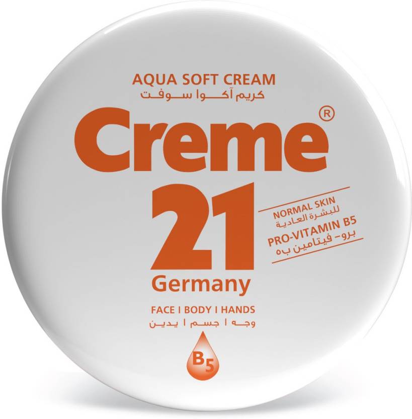 Creme 21 Aqua Soft Cream with Pro-Vitamin B5|Non-Sticky Rich Feel|Normal Skin  (250 ml)