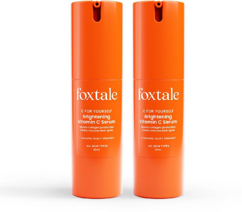Foxtale (Pack of 2) Vitamin C Face Serum with L-Ascorbic Acid & Vitamin ...