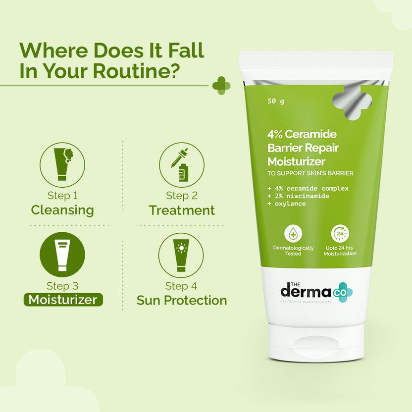 The Derma Co 4% Ceramide Barrier Repair Moisturizer 50g - Image 4
