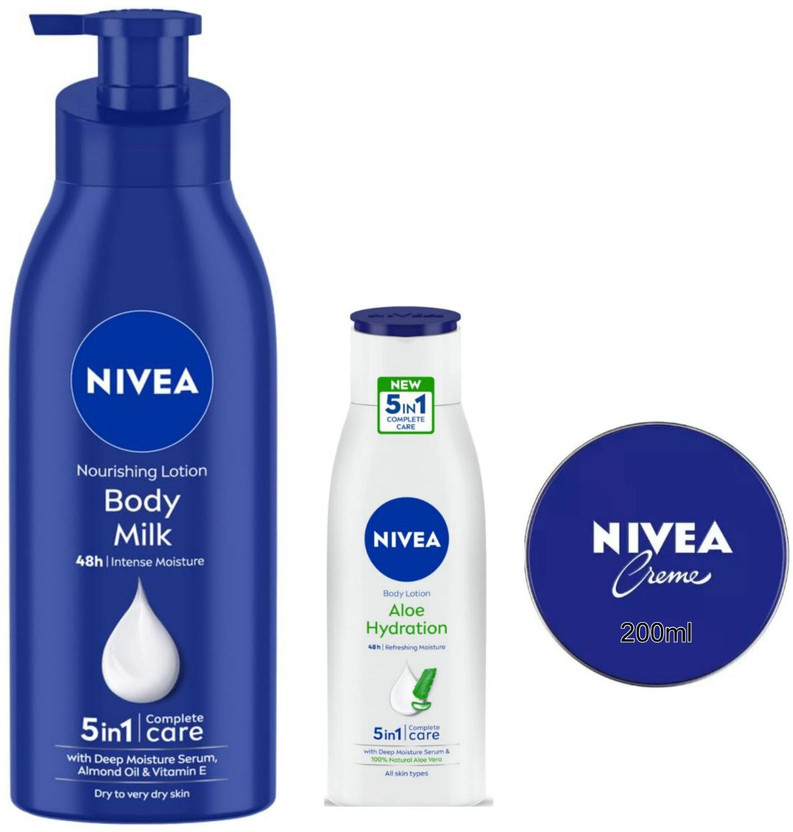 NIVEA Body Milk Body Lotion 400 ML , Aloe Hydration Body Lotion