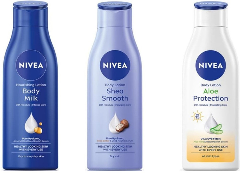 NIVEA Aloe Protection 75ml & Bodymilk 75ml Smooth Milk lotion