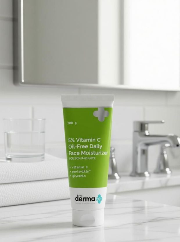The Derma Co 5% Vitamin C Oil-Free Daily Face Moisturizer 100g - Image 2