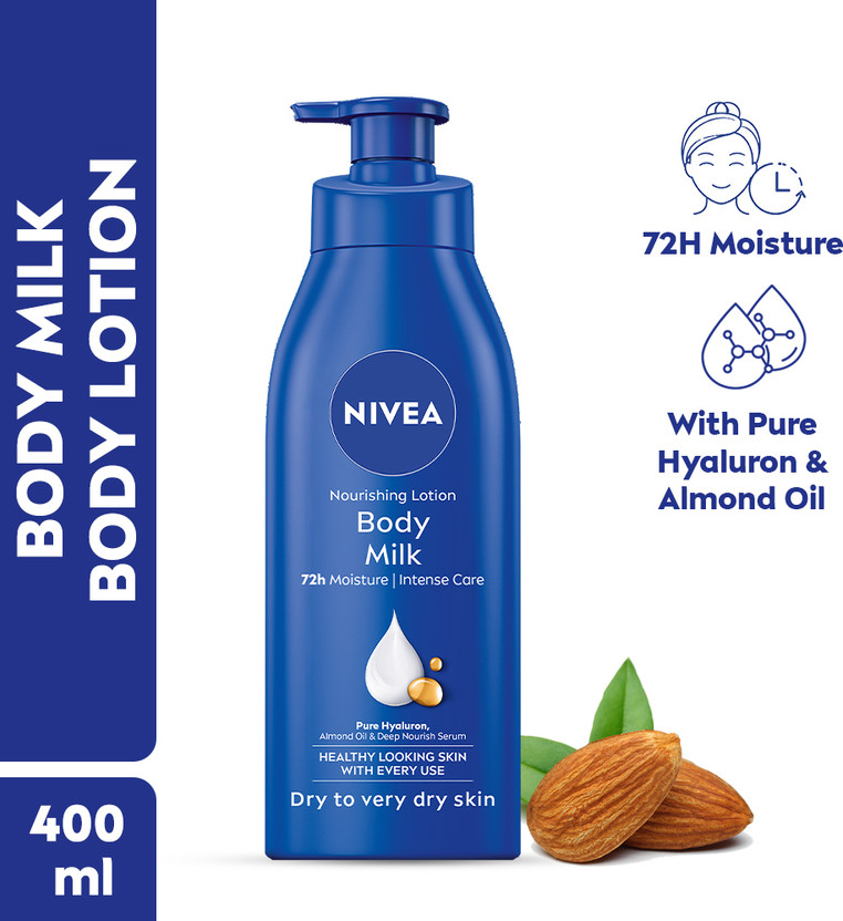NIVEA Body Milk, Moisturizer Lotion, with Deep Moisture Serum